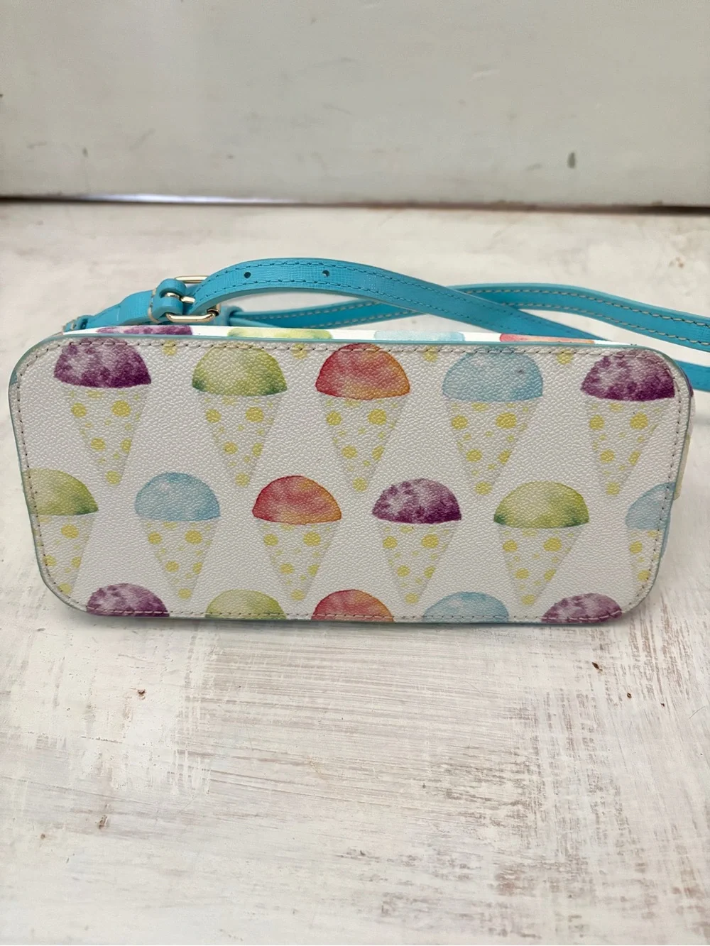 Dooney & Burke Suki Snow Cone Pattern Crossbody Bag Blue Limited Edition